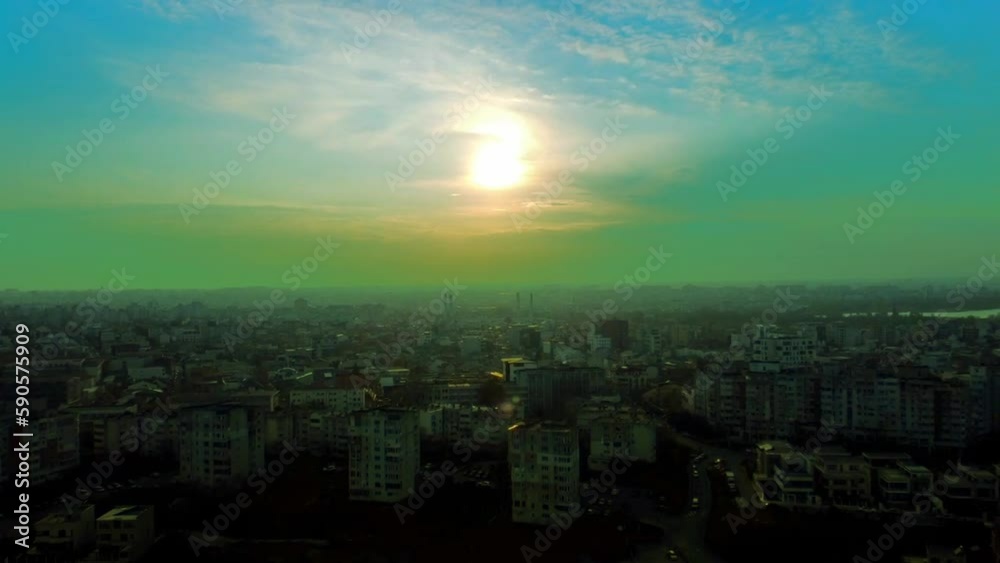 sunset over the city sunset over the city