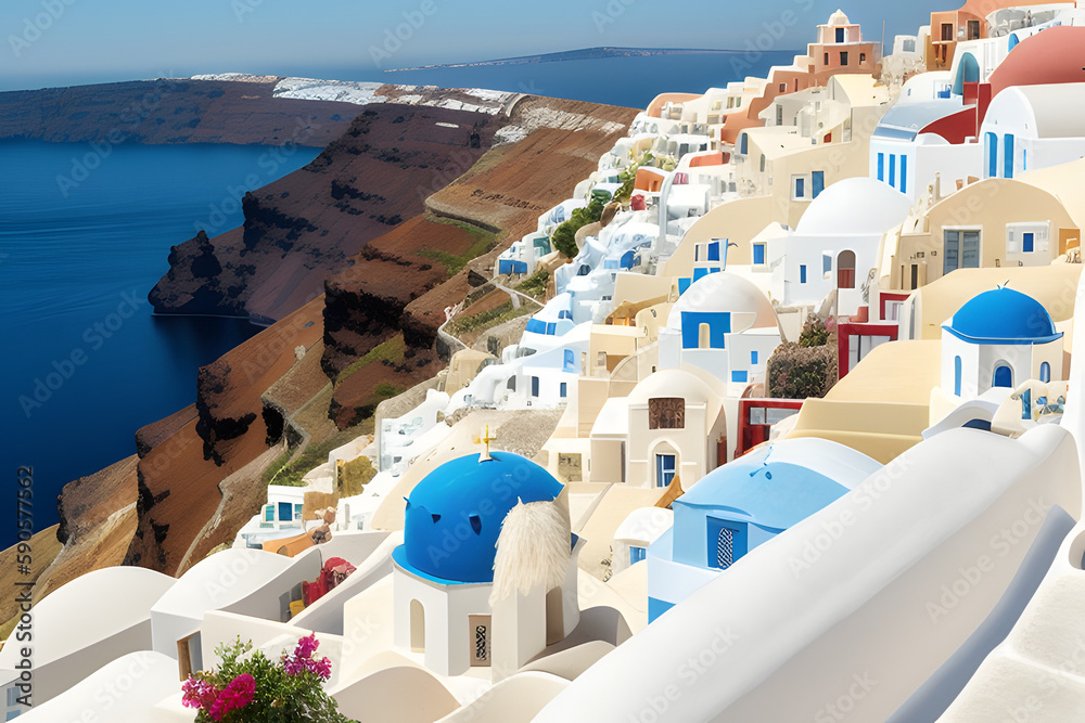 Fototapeta premium Santorini view