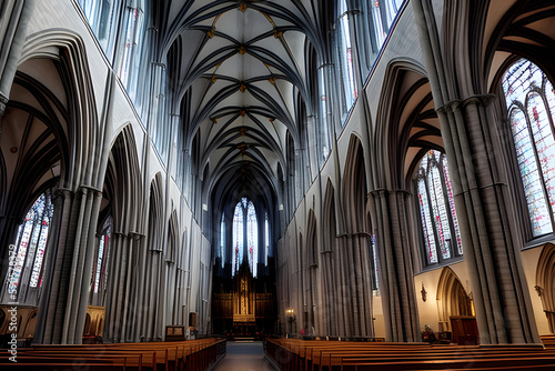 Gothic cathedral in Utrecht, The Netherlands
