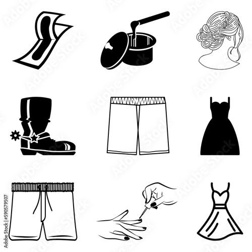 set of clothes accessories