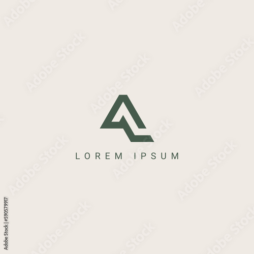 Modern creative letter AL LA logo icon design template elements.