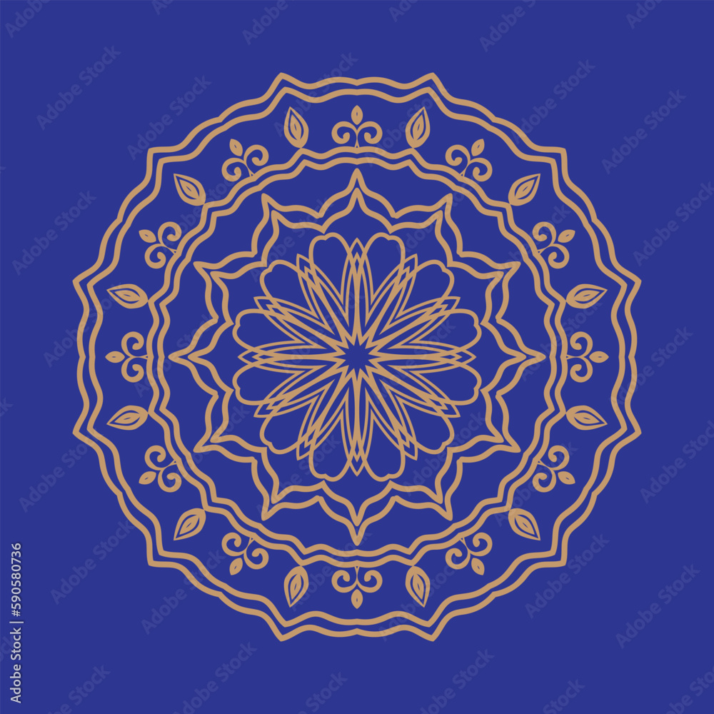 Free vector beautiful floral mandala design, creative ornamental decorative element in circle shape.