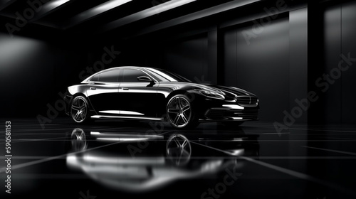 blank Luxury Elegant Super Car Automobile Urban Design Background photo