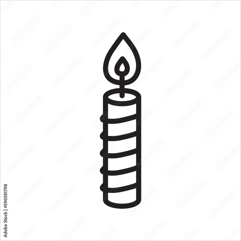 Wax Candle vector icon. Candle flat sign design. Candle with flame symbol pictogram illustration. UX UI icon Wax Candle vector icon. Candle flat sign design. Candle with flame symbol pictogram illustration. UX UI icon