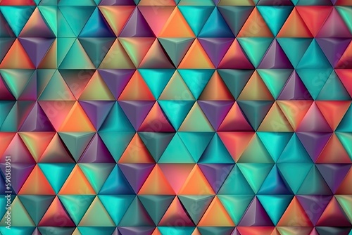 vibrant and diverse abstract background with various colorful shapes and patterns. Generative AI
