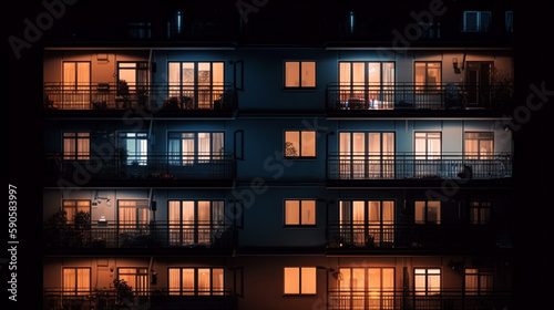 apartment with light from window Generative AI