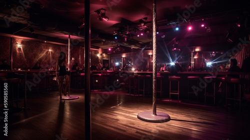 pole dance show. night club