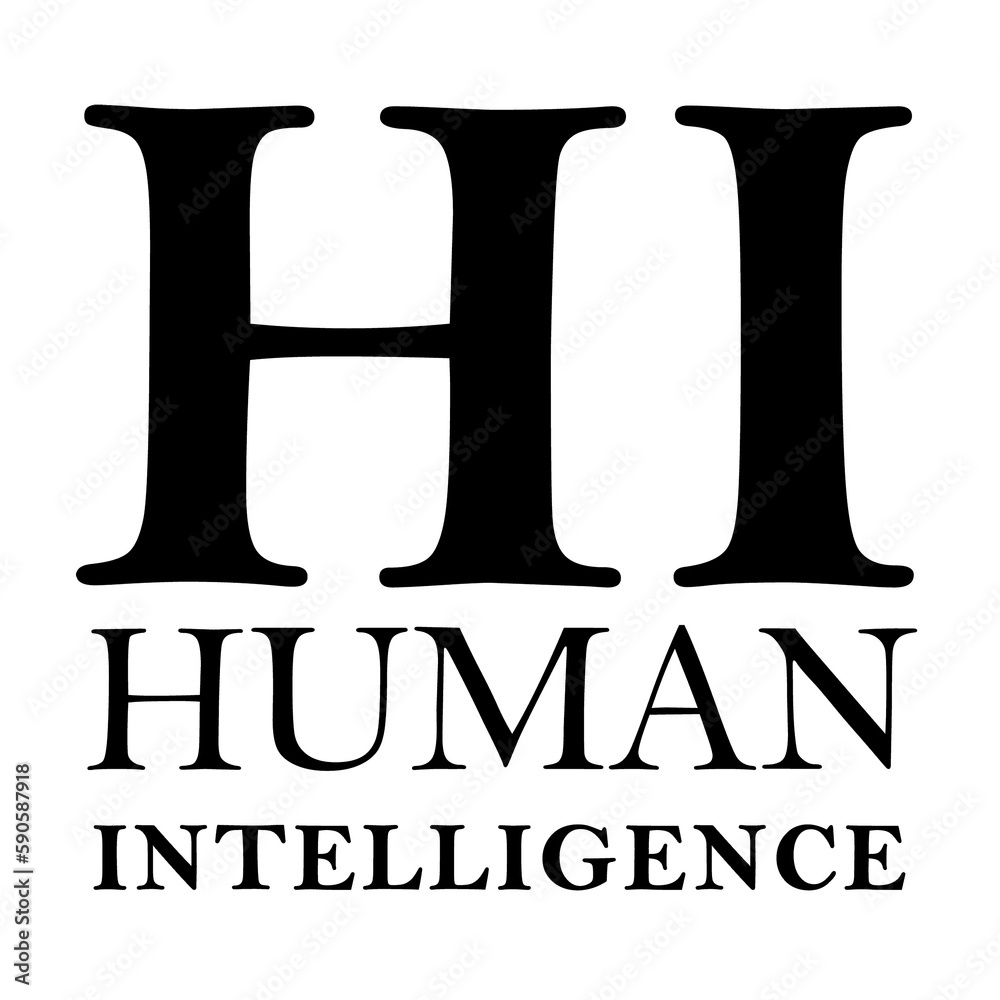 Human intelligence typographic concept design Human intelligence typographic concept design