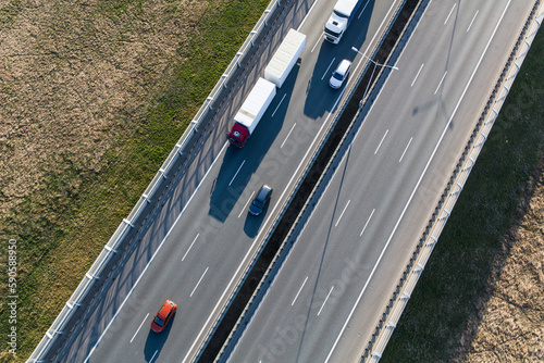 aerial view of the higway