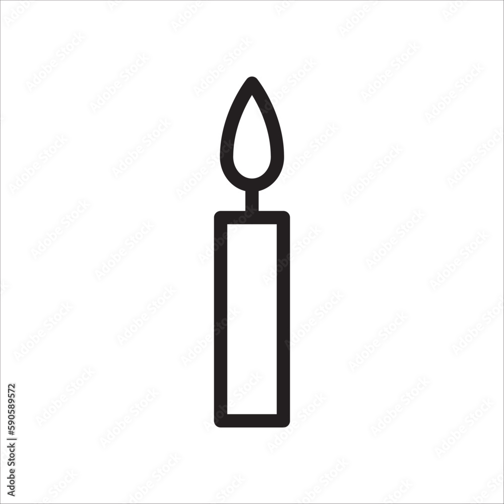 Wax Candle vector icon. Candle flat sign design. Candle with flame symbol pictogram illustration. UX UI icon Wax Candle vector icon. Candle flat sign design. Candle with flame symbol pictogram illustration. UX UI icon