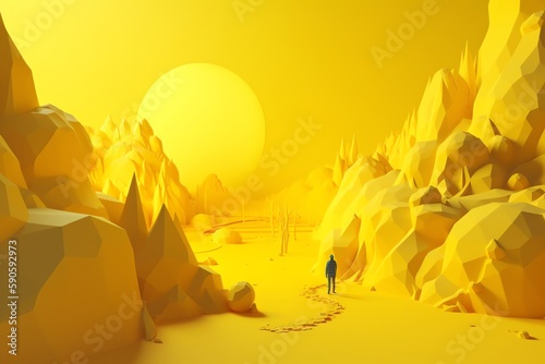 minimalist yellow background