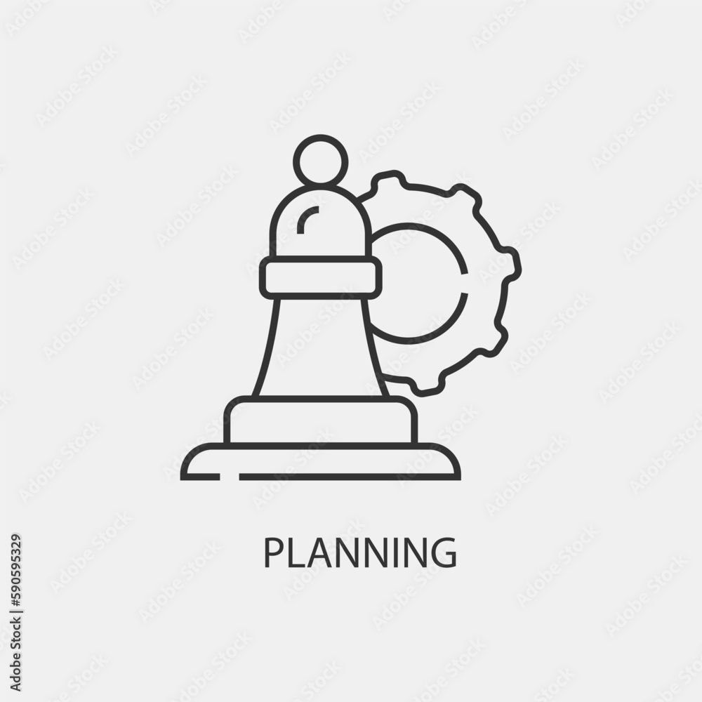 Strategy vector icon illustration sign