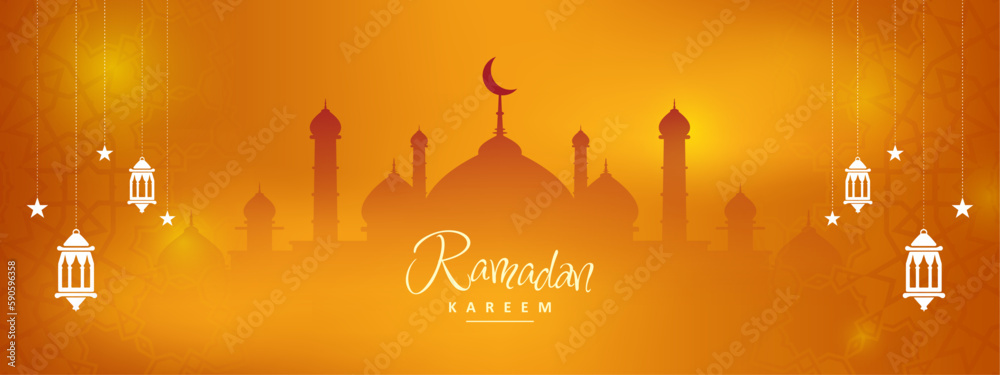 Ramadan Kareem background. Greeting for Ramadan Mubarak, Eid Mubarak. Happy Ramadan, Happy Eid Greeting Card Idea. Holy Month. Copy Space.