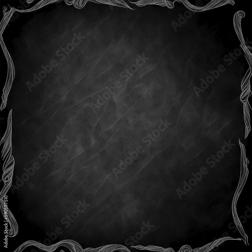 A blackboard with details on white and background minimalistic