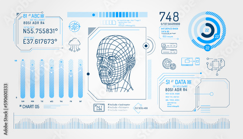 Set of infographic elements about data protection.