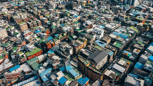 Aerial view of Residential district of Seoul © a_medvedkov