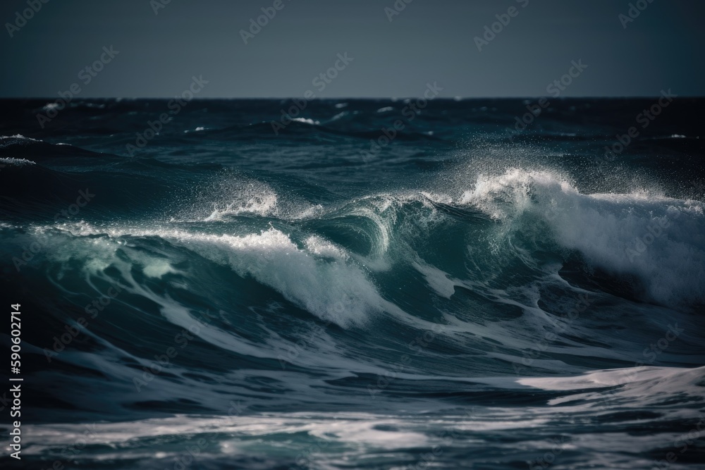 serene beach with calm waves gently coming to shore. Generative AI serene beach with calm waves gently coming to shore. Generative AI