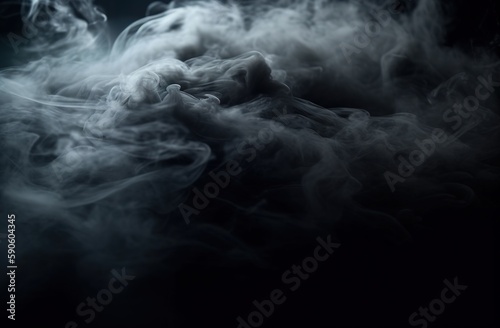 Dark smoke background, generative ai