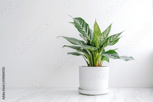 Isolated Potted Houseplant - Indoor Nature and Greenery Concept