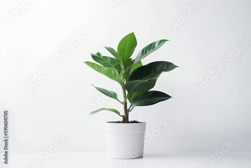 Isolated Potted Houseplant - Indoor Nature and Greenery Concept
