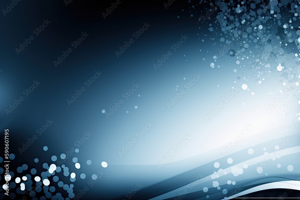 Fototapeta premium Abstract blue wave background. AI generated art illustration.