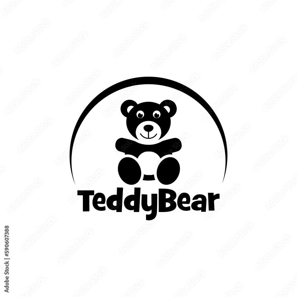 Teddy bear plush toy icon isolated on transparent background