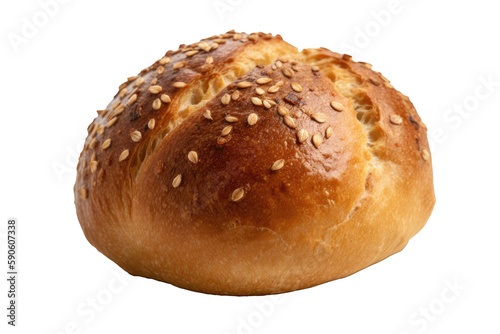 Kaiser Roll On Isolated Transparent Background, Png. Generative AI