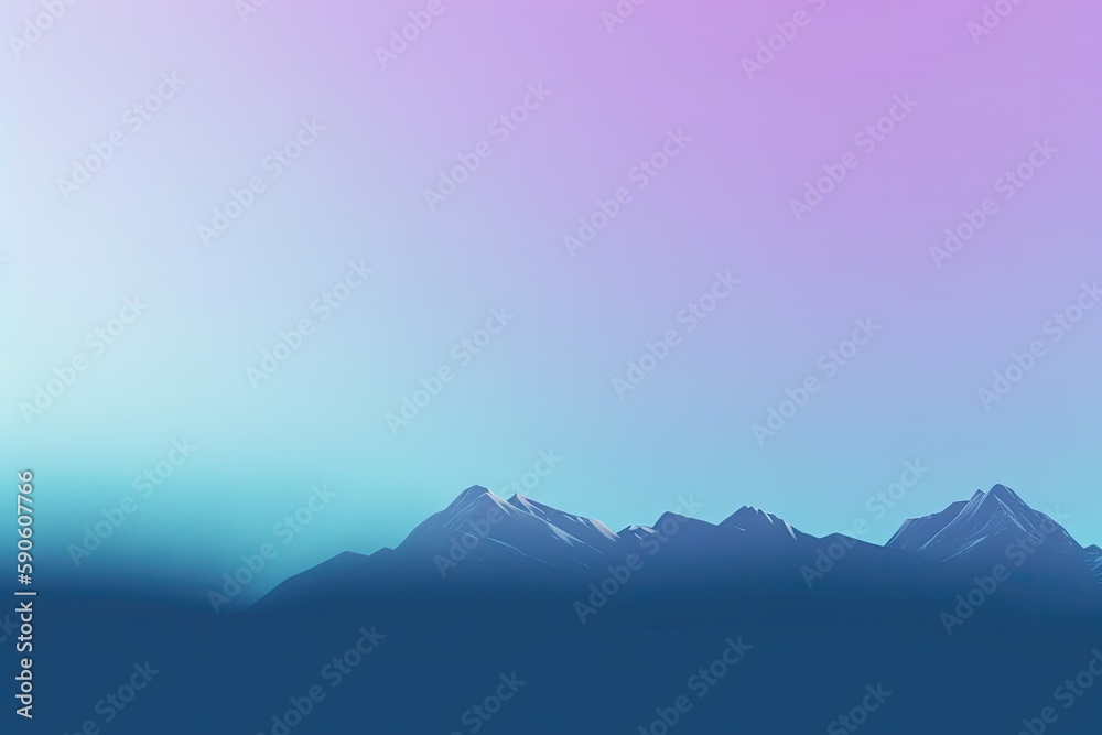 Abstract blue wave background. AI generated art illustration.