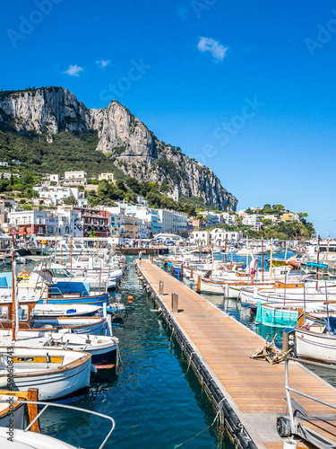 Port of Capri Island in Campania, Italy