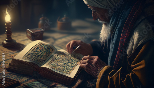 Islamic Ramadan background realistic illustration AI generated