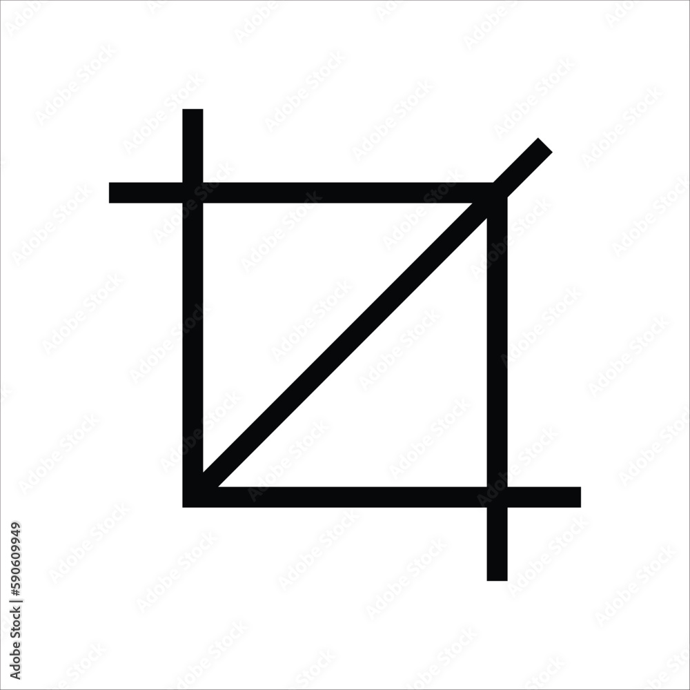 Crop vector icon. Crop tool flat sign design. Crop symbol pictogram. UX UI icon Crop vector icon. Crop tool flat sign design. Crop symbol pictogram. UX UI icon