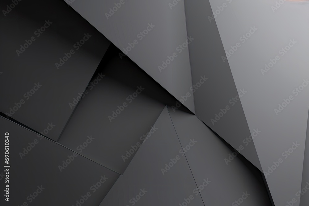 Abstract metal background with lines. AI generated art illustration.