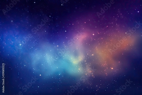 Stars in space. AI generated art illustration.