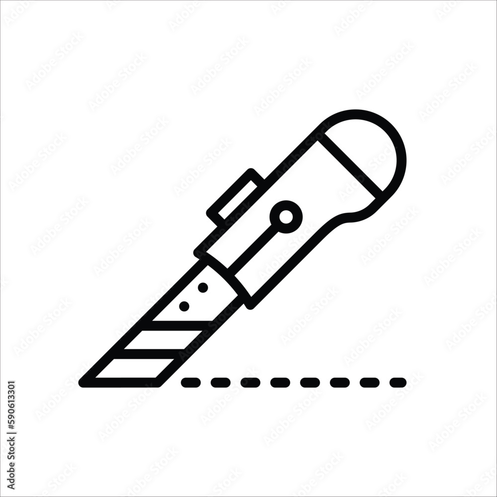Cutter vector icon. Cutter flat sign design. Cutter knife symbol pictogram. UX UI icon Cutter vector icon. Cutter flat sign design. Cutter knife symbol pictogram. UX UI icon