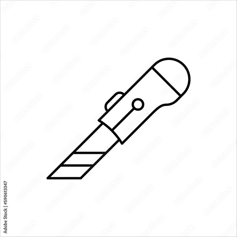 Cutter vector icon. Cutter flat sign design. Cutter knife symbol pictogram. UX UI icon
