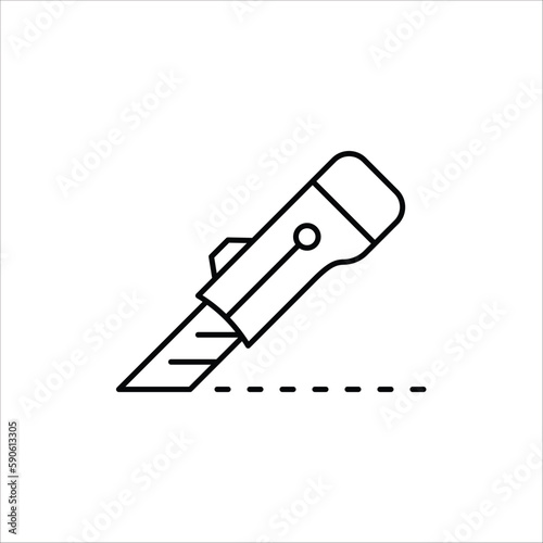 Cutter vector icon. Cutter flat sign design. Cutter knife symbol pictogram. UX UI icon
