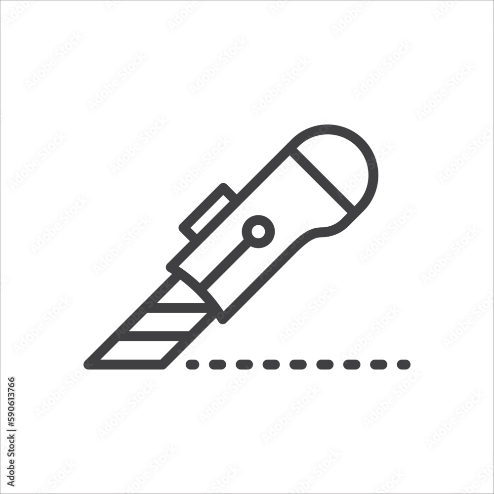 Cutter vector icon. Cutter flat sign design. Cutter knife symbol pictogram. UX UI icon Cutter vector icon. Cutter flat sign design. Cutter knife symbol pictogram. UX UI icon