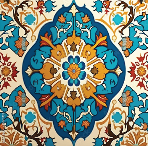 Islamic and Turkish wall tile miniature