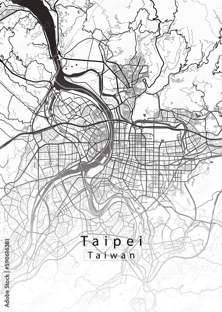 Taipei Taiwan City Map