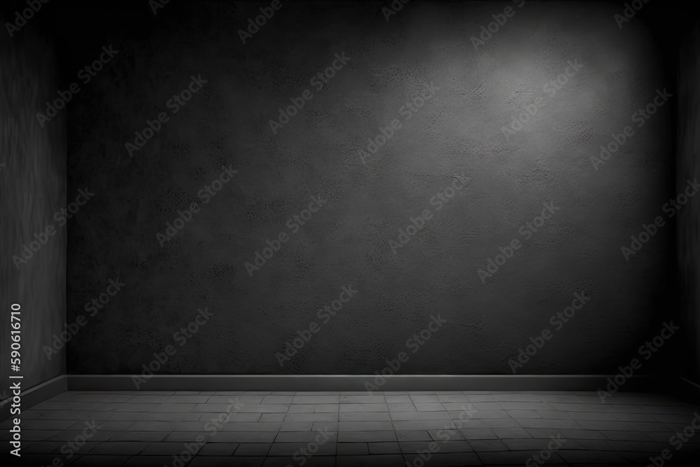simple background with a dark gray wall. Generative AI simple background with a dark gray wall. Generative AI