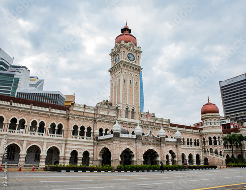 Sultan Abdul Samad Building Is Historical landmark In Kuala Lumpur with cloud