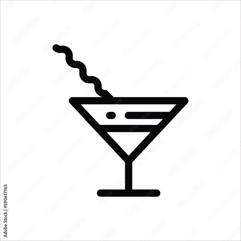 Martini vector icon. Alcohol flat sign design. Martini symbol pictogram. Alcohol drink icon. UX UI icon Martini vector icon. Alcohol flat sign design. Martini symbol pictogram. Alcohol drink icon. UX UI icon