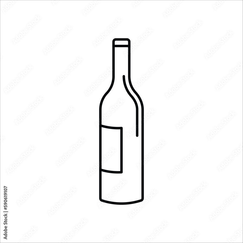 Wine bottle vector icon. Alcohol icon. Alhocol flat sign design. Wine and glass symbol pictogram. UX UI icon Wine bottle vector icon. Alcohol icon. Alhocol flat sign design. Wine and glass symbol pictogram. UX UI icon