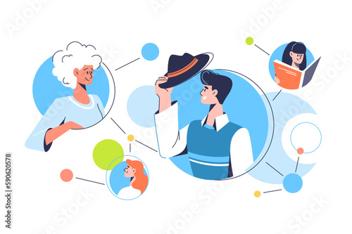 Social network of people connections