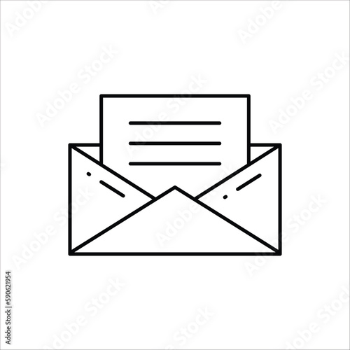 Envelope vector icon. Mail flat sign design. Envelope symbol pictogram. UX UI icon
