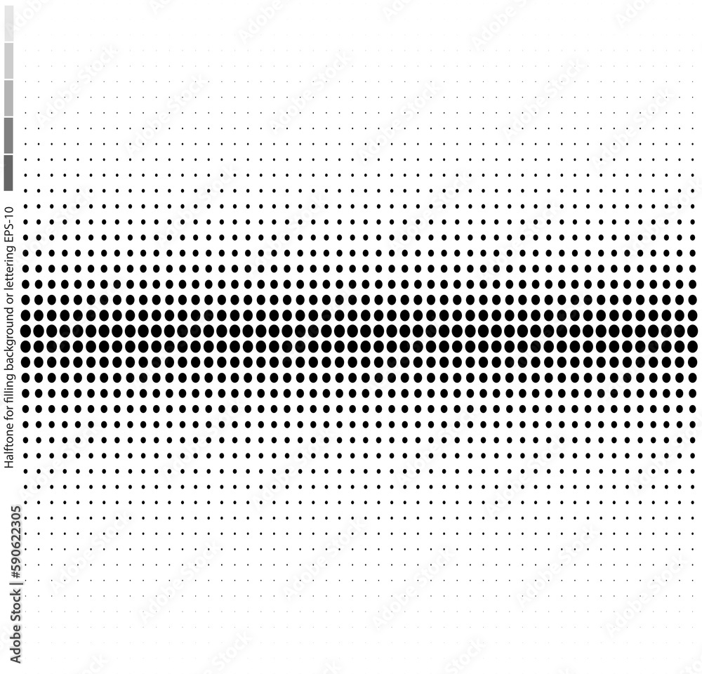 Rasterized halftone texture for design and text