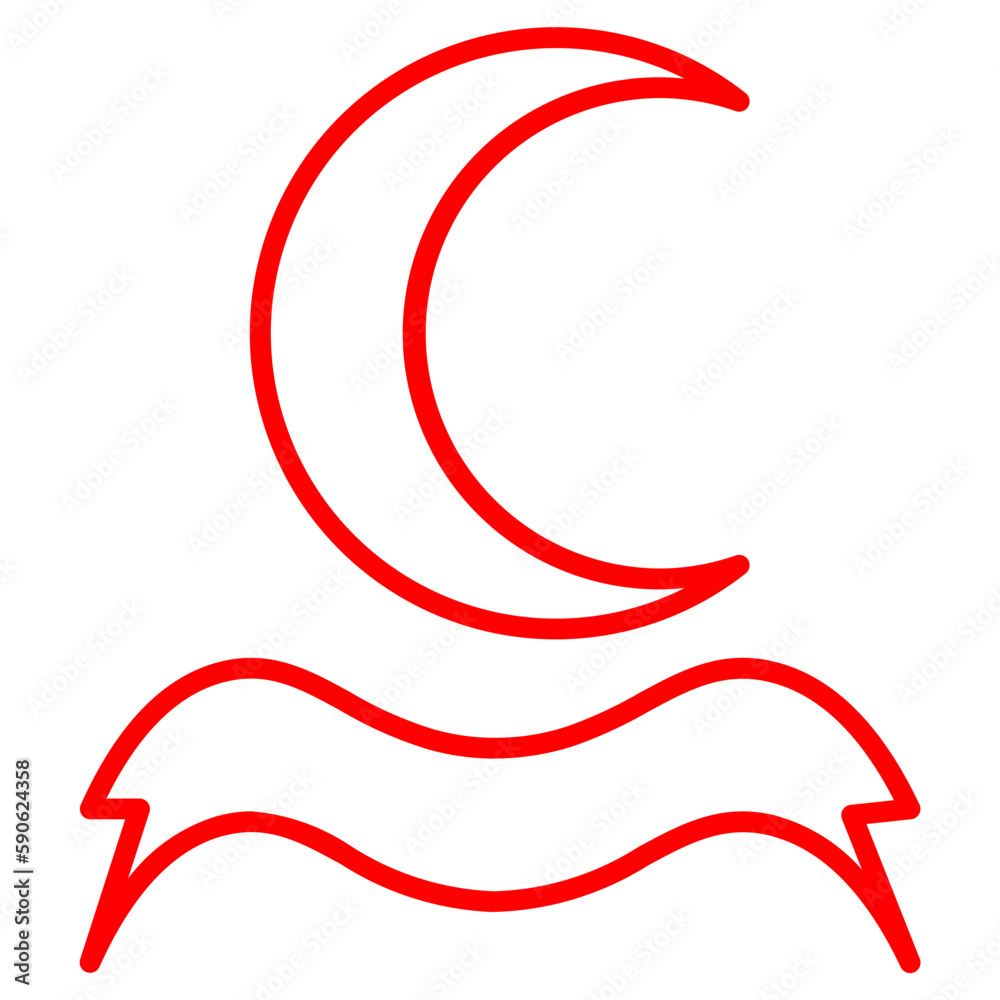 Obraz premium red logo icon