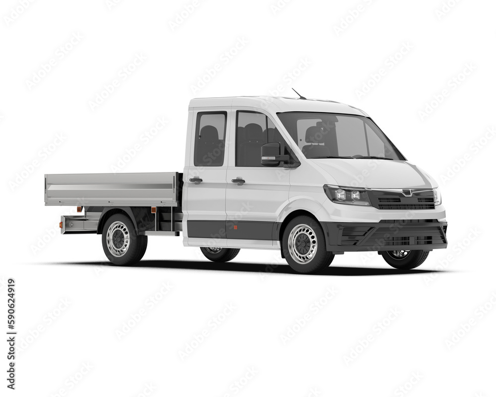 Cargo van isolated on transparent background. 3d rendering - illustration Cargo van isolated on transparent background. 3d rendering - illustration