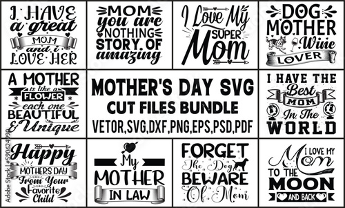 Mother s Day SVG Cut Files Bundle.