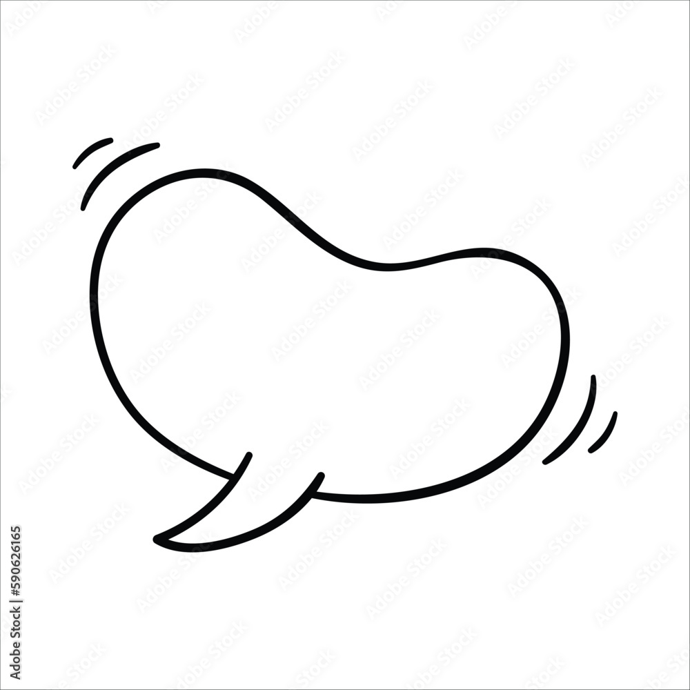 Speech bubble icon, isolated. Hand drawn vector illustration Speech bubble icon, isolated. Hand drawn vector illustration